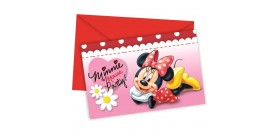 Invitaciones Minnie Mouse rojas