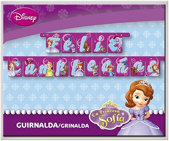 ▷ Guirnalda Feliz Cumpleaños Princesas Disney - Envío 24 horas ✓