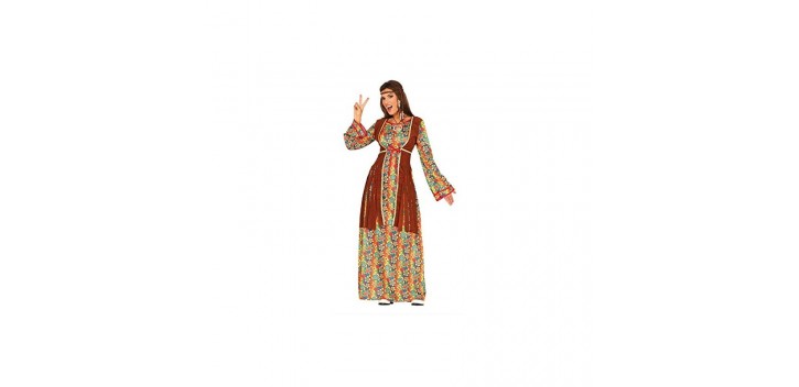 DISFRAZ ADULTO HIPPIE CHICA TALLA XL